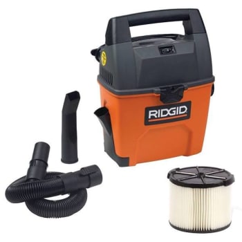 Image for Ridgid 3 Gal. 3.5 Peak Hp Wet/dry Vacuum W/ Dust Pan, Expandable Hose, Car Nozzle from HD Supply