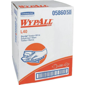 Image for WypAll Powerclean L40 Absorbent Cleaning Towels, 200 Sheets-Case from HD Supply