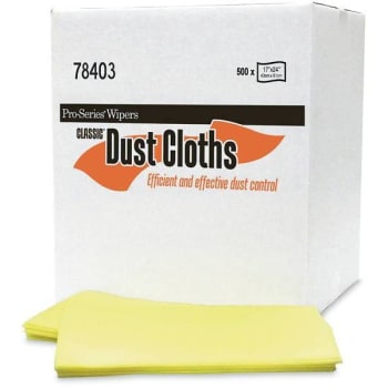 Image for Pro-Series Wipers 17 In. X 24 In. Classic Yellow Treated Dust Cloth (50-Pack) from HD Supply