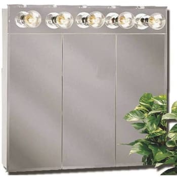 Image for American Pride Tm Series 24 In. Beveled Mirror Lighted Tri-View Medicine Cabinet from HD Supply