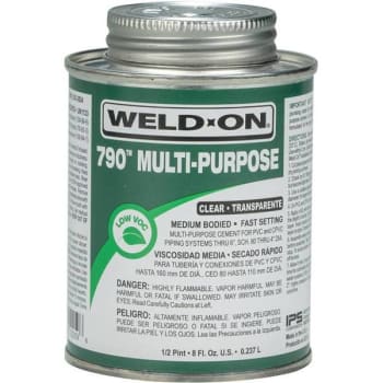 Weld-On 8 Oz. PVC 790 Multi-Purpose Cement (Clear)