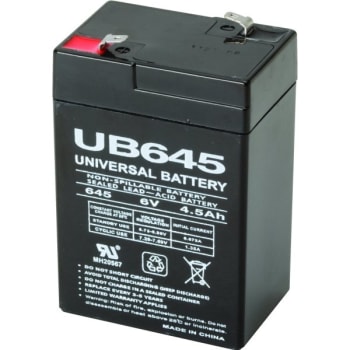 Image for Universal Power Group® 6V 4.5Ah Lead Acid Emergency Battery from HD Supply