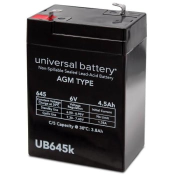 Universal Power Group® 6v 4.5ah Lead Acid Emergency Battery