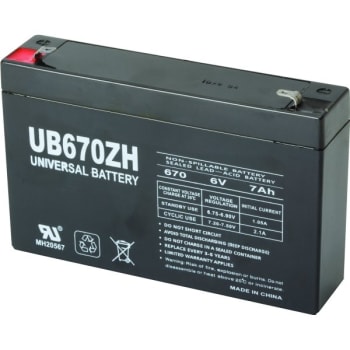 Image for Universal Power Group® 6v 7ah Lead Acid Emergency Battery from HD Supply