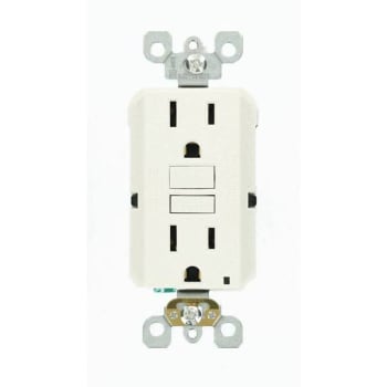 Image for Leviton SmartlockPro 15A Self-Test Slim GFCI Duplex Outlet (White) (3-Pack) from HD Supply