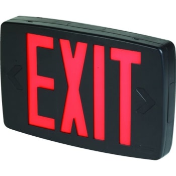 Image for Lithonia Lighting® LQM Quantum 120/277V Red LED Exit Sign (Black) from HD Supply