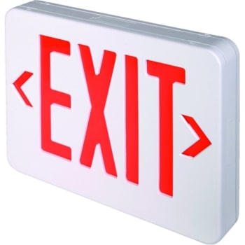 Image for Maintenance Warehouse® LED Exit Sign, Battery Backup, Single Or Double Sided, Red, Package Of 6 from HD Supply