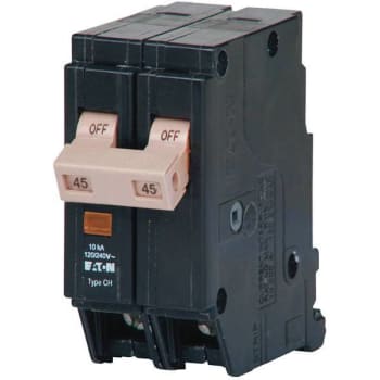 Image for Eaton Ch 45 Amp 2-Pole Circuit Breaker W/ Trip Flag from HD Supply
