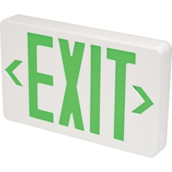 Image for Maintenance Warehouse® LED Exit Sign, Battery Backup, Single Or Double Sided, Green, Package Of 4 from HD Supply