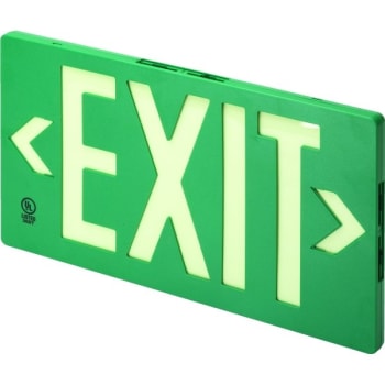 Glo Brite® 120V Green Photo Luminescent Exit Sign