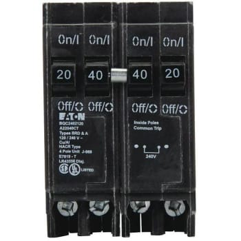 Image for Eaton Br 1-40 Amp 2 Pole And 2-20 Amp 1-Pole Bqc Quad Circuit Breaker from HD Supply