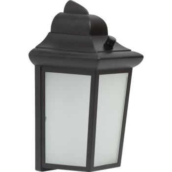 Seasons® 9 Watt Outdoor LED Flush-Mount Wall Light w/ Frosted Glass (Black)