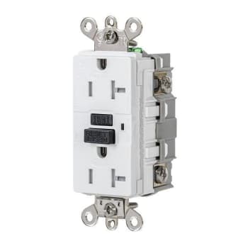 Hubbell® 20 Amp 125v Industrial Tamper Weather-Resistant Self-Test Gfci Receptacle White