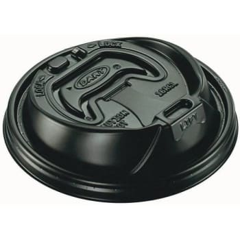 Dart Black Optima Recloseable Dome Lid For Foam Cups (1000-Case)