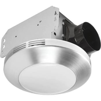 Image for Homewerks Ceiling Mount 80 CFM Exhaust Fan LED Light (Brushed Nickel) from HD Supply