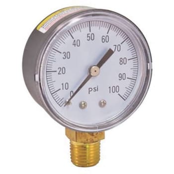 Image for Boshart Industries 0 To 100 PSI 2 In. Face Lead-Free Pressure Gauge from HD Supply