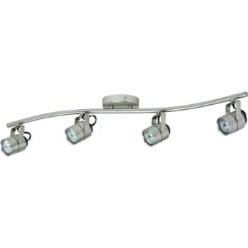 Image for Seasons® 326440 Wave Track Fixture, (4) 50 W 120 V Halogen Bulbs, Brushed Nickel from HD Supply