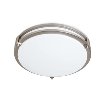 Image for Seasons Carlisle 14 In. Round 13w Integrated LED Flush Mount Light, 3 CCT Selectable, Satin Nickel from HD Supply