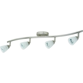 Image for Seasons® 326450 Wave Track Fixture, (4) 120 V 50 W GU10 Halogen Bulbs, Brushed Nickel from HD Supply