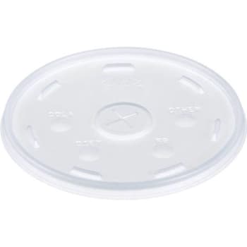 Dart Straw-Slotted Lid With Identification For Foam Cups Translucent Case Of 500