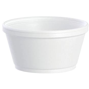 Image for Dart 8 Oz. White J Cup Squat Insulated Foam Food Container (1000-Case) from HD Supply