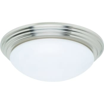 Image for Good Earth Lighting® 14 in. 1-Light Fluorescent Flush Mount Light (Brushed Nickel) from HD Supply