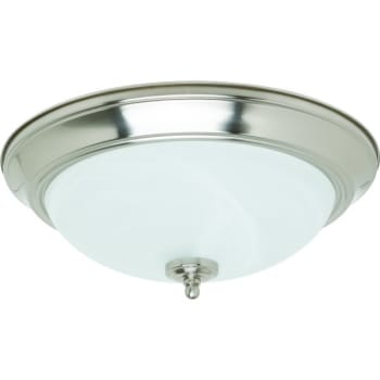 Image for 15-1/4 in. Flush Mount Ceiling Light Fixture (Brushed Nickel) from HD Supply