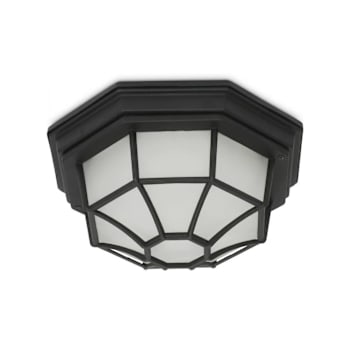 Seasons 11.5 In 10 Watt Outdoor Led Spider Flush-Mount Ceiling Light Black