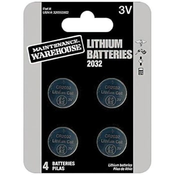 Maintenance Warehouse Cr2032 Button Cell Lithium Battery Package Of 4