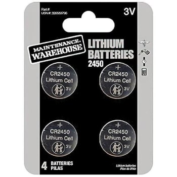 Image for Maintenance Warehouse Cr2450 Button Cell Lithium Battery Package Of 4 from HD Supply
