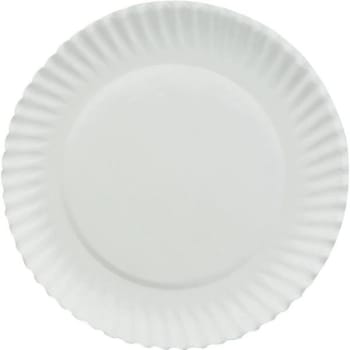 Ajm Packaging 6 in. White Round Uncoated Paper Plates (1000-Case)