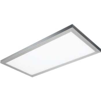 FEIT Electric2' Edge-Lit LED Color Selectable Rectangle Panel w/ 24W, White Diffused Lens in Brushed Nickel