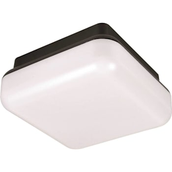 10 In 15 Watt Outdoor Led Flush-Mount Ceiling Light (Black)