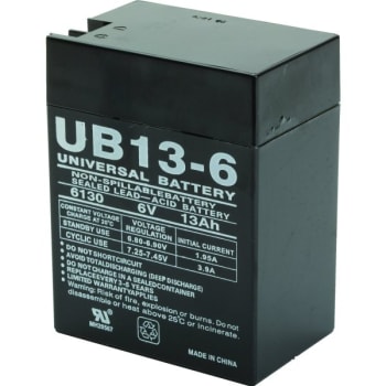 Image for Universal Power Group® 6v 13ah Toy Agm Lead Acid Emergency Battery from HD Supply