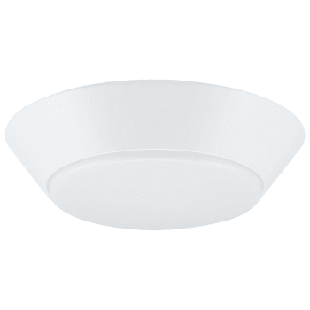 7-1/4" LED Round w/ 9W, White Acrylic Diffuser in White Cast Aluminum Housing