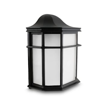 Seasons 7.75 In. 9 Watt LED Flush-Mount Wall Light White Acrylic Lens Black