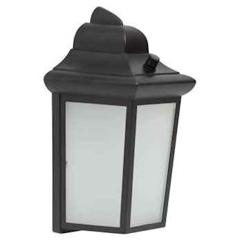 Seasons® 12-1/4" 5,000k LED Outdoor Wall Sconce With Frosted Glass, Black