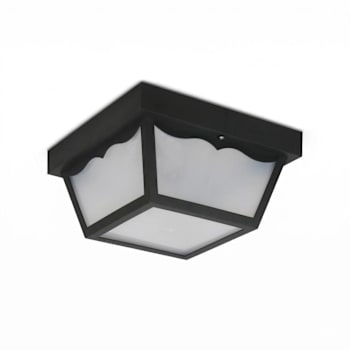 Seasons 9-3/4 In. Outdoor Led Ceiling Flush Mount, 5000k Black