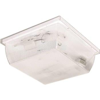 10.5 In Led Ceiling Fixture Prismatic Lens (White)