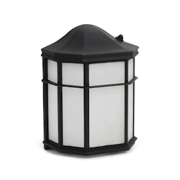 Seasons Mission 9.5 In. 9w LED Flush-Mount Wall Light, Black
