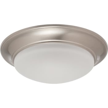 Image for Seasons® 11" Round LED w/ 19W, Alabaster Glass Diffuser in Satin Nickel Detail from HD Supply