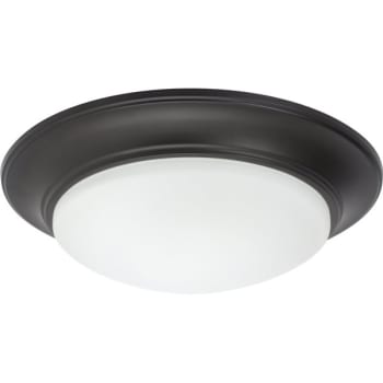 Image for Seasons® 13" Round LED w/ 15W, Alabaster Glass Diffuser in Oil-Rubbed Bronze from HD Supply