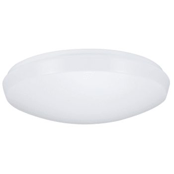 11 in LED Low-Profile Round Flush Mount Fixture w/ White Acrylic Lens