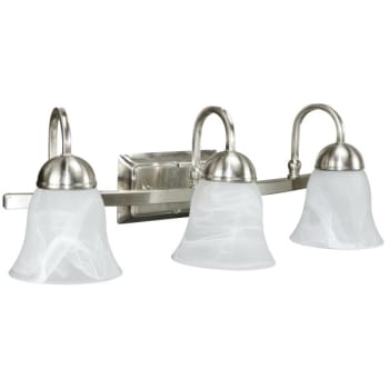 Image for Seasons® MLV208 Vanity Fixture, (3) 120 V 26 W LED Bulbs, Brushed Nickel, 22W x 7.25D x 8"H from HD Supply