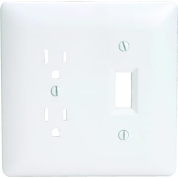 Image for TAYMAC MASQUE 2-Gang Toggle/Duplex Wall Plate (5-Pack) (White) from HD Supply