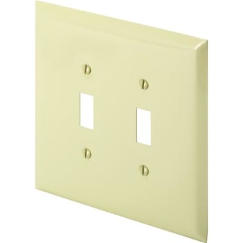 Image for Titan3 2-Gang Jumbo Metal Toggle Wall Plate (10-Pack) (Ivory) from HD Supply