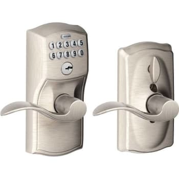 Image for Schlage Camelot Electric Keypad Door Lock With Accent Handle And Flex Lock (Satin Nickel) from HD Supply