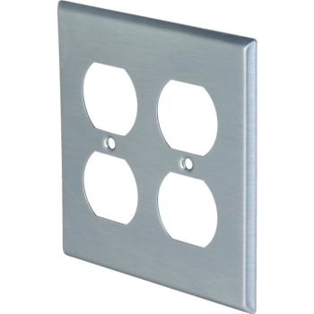 Image for Titan3 2-Gang/2-Duplex Metal Wall Plate from HD Supply