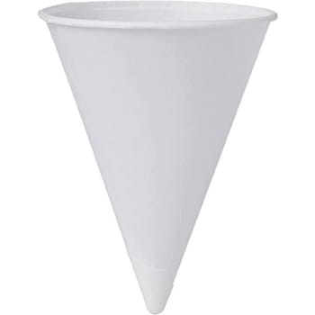 Image for 4 Oz. White Paper Cone Cups (5000-Case) from HD Supply