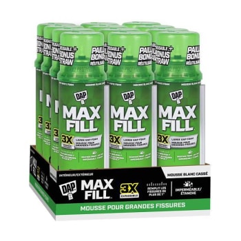 Image for Dap Max Fill 12 Oz. Insulating Spray Foam Sealant, Off-White, Case Of 12 from HD Supply